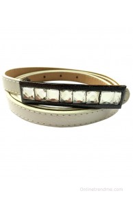 Sir Michele White Non Leather Women Belt